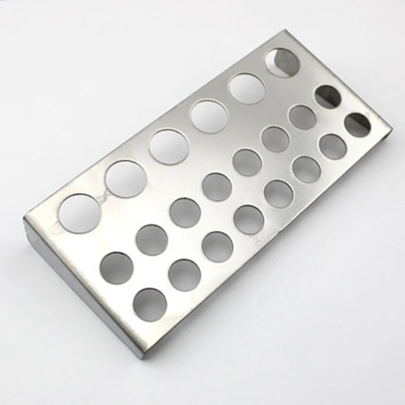

1pc Tattoo Ink Cup Holder Stand Holes Silver Color Supplies Accessory Stainless Steel Ink Cup Holder