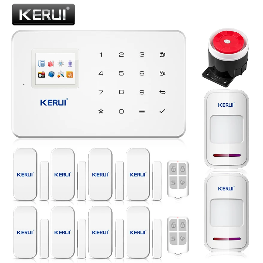 KERUI Wireless Android IOS APP Remote Control Alarms System Home Alarm System Security Intelligent Burglar Control Motion Sensor