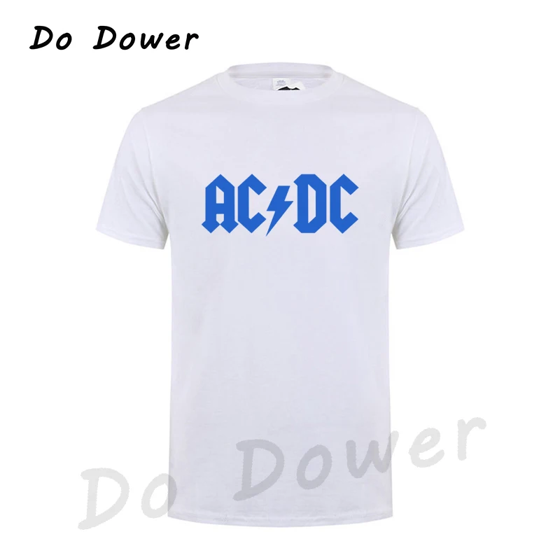 Новинка, Camisetas AC/DC Band Rock, Мужская футболка с графическим принтом Acdc, Повседневная футболка с круглым вырезом, хип-хоп, короткий рукав, хлопковый топ - Цвет: White 6