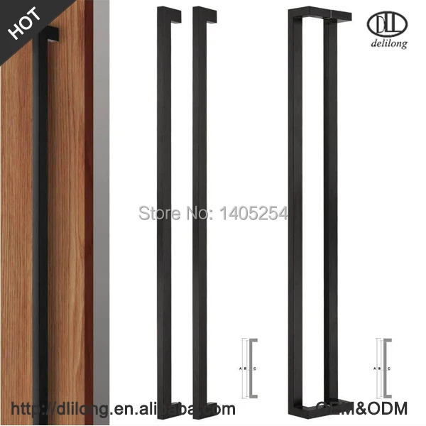 Glass door luxury handle black color long handles-in Door Handles ... Glass door luxury handle black color long handles-in Door Handles ...