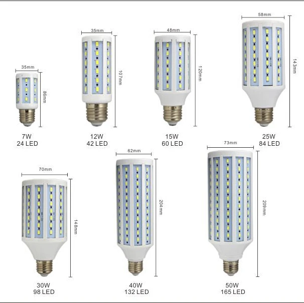 E27 E14 5630 5730 SMD Светодиодная лампа кукуруза 220 В 110 24 165 шт. светодиодные кристаллы