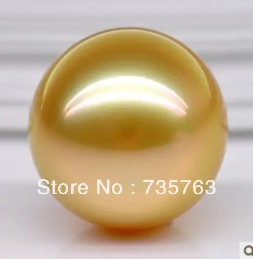 

Free shipping xiuli 00012 HUGE NATURAL PERFECT ROUND SOUTH SEA GENUINE 13MM GOLD LOOSE PEARL UNDRILLED