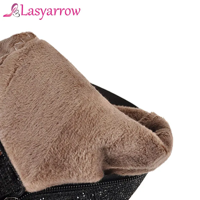 Женские сапоги Lasyarrow на высоком каблуке длинные до бедра шнуровке выше колена