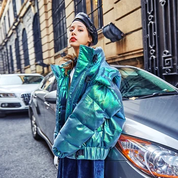 

Women Winter Jacket 2019 New Cotton Jacket Loose Parkas for Womens Outerwear Hooded Jacket Cotton Coat Padded