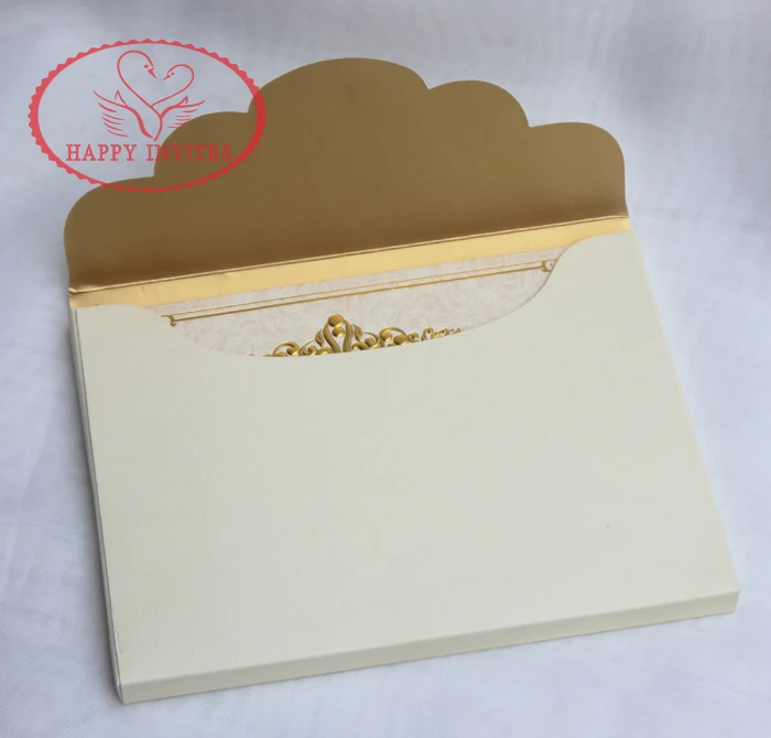 HI1089 - Hard Cover Wedding Invitation Cards  in India Style 14