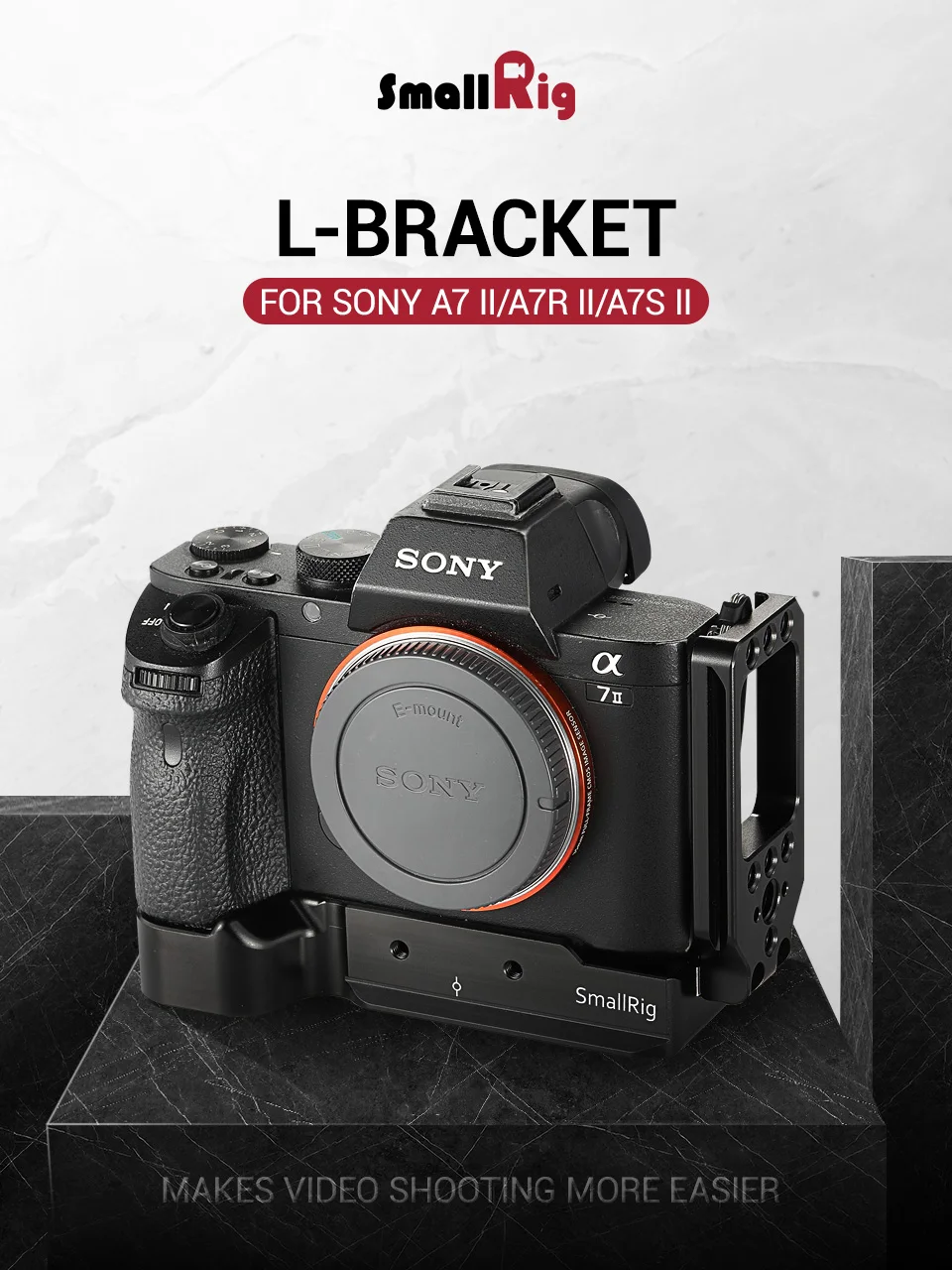 SmallRig a7ii l-кронштейн пластина для sony a7 II/a7R II/a7S II камера Arca-Швейцарский Стандарт быстрого крепления l-пластина Монтажная пластина-2278