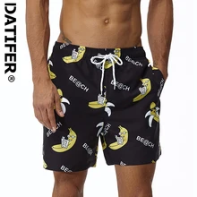 DATIFER мужские летние шорты для плавания, быстросохнущие пляжные шорты DE102V, мужские бермуды, купальный костюм размера плюс XXXL