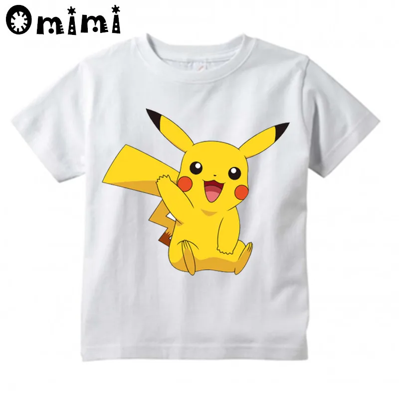 Children Pokemon Go Pikachu Design T Shirts Boys Girls Summer