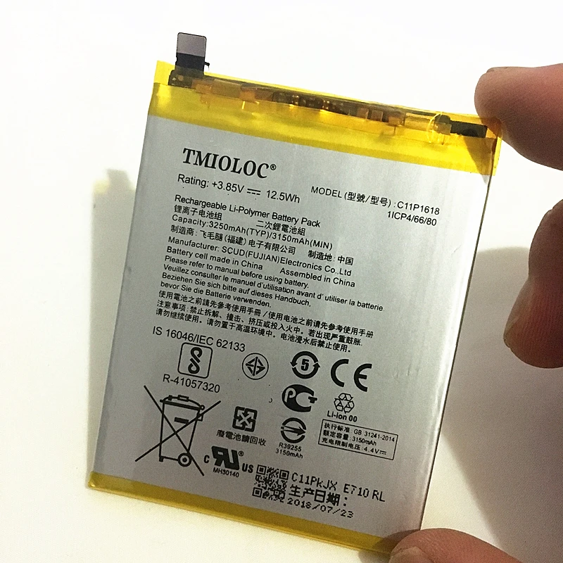 

TMIOLOC High quality c11p1618 3150mAh Battery For ASUS Zenfone 4 Z01KD ZE554KL