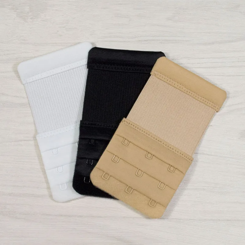 

high quality Bra Buckle Back Extension Delicate Bra Lengthened Buckle,3 Buckle/ 3 Rows in skin white black color