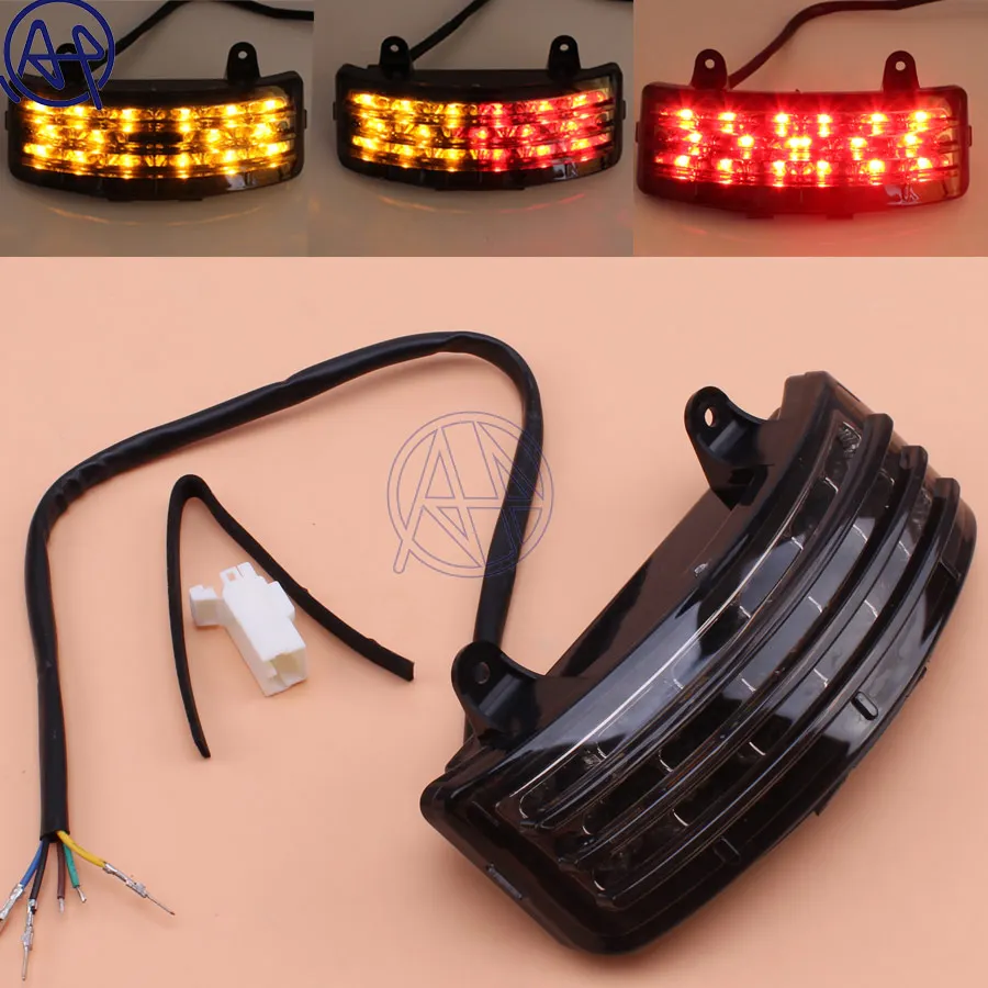 

Fender LED Somke Lens Integrated Tail Light With Turn Signal Lamp Fit For Harley Street Glide FLHX FLTRX Touring Free Shipping