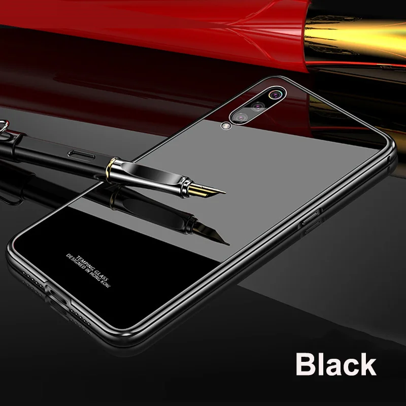 Алюминиевый металлический бампер противоударный чехол для Xiaomi Mi 9 8 Чехол 9H Гибридный Пластиковый чехол из закаленного стекла для Xiaomi Mi 8 9 SE - Цвет: Full Black