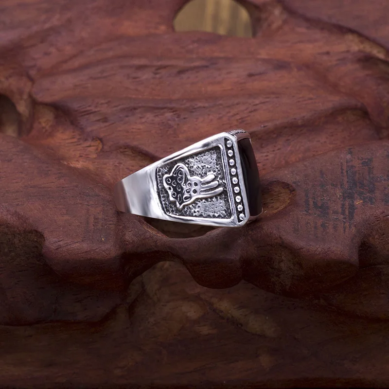 Vintage Square Oil Drip Ring Men Alloy Wedding Rings Men Jewelry Accessories wedding rings