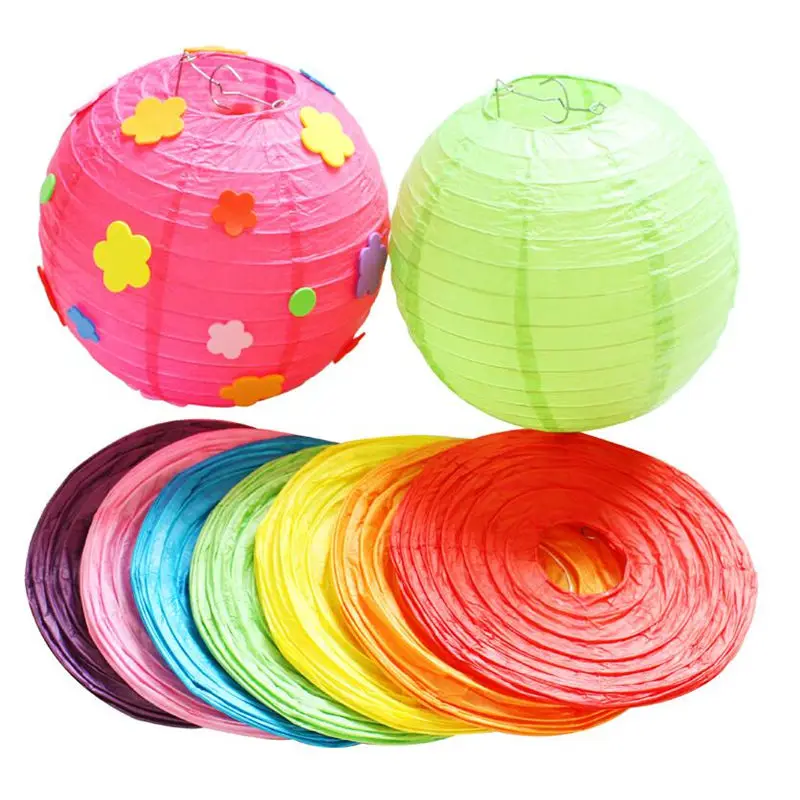 

Pretty 12''(30cm) Chinese Traditional Round Paper Lanterns For Wedding Party Decorations sky lanterns halloween Event Supplies