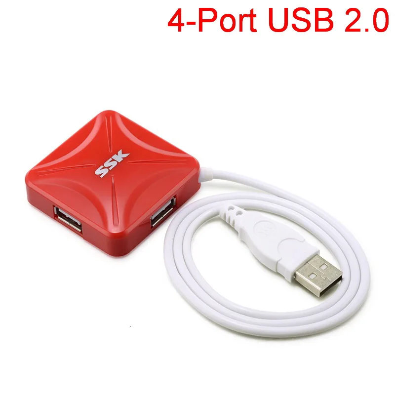 Original 4-ports usb 2.0 hub micro  with power  splitter Micro splitter multi usb port  speed 4 puertos agestar portas switch