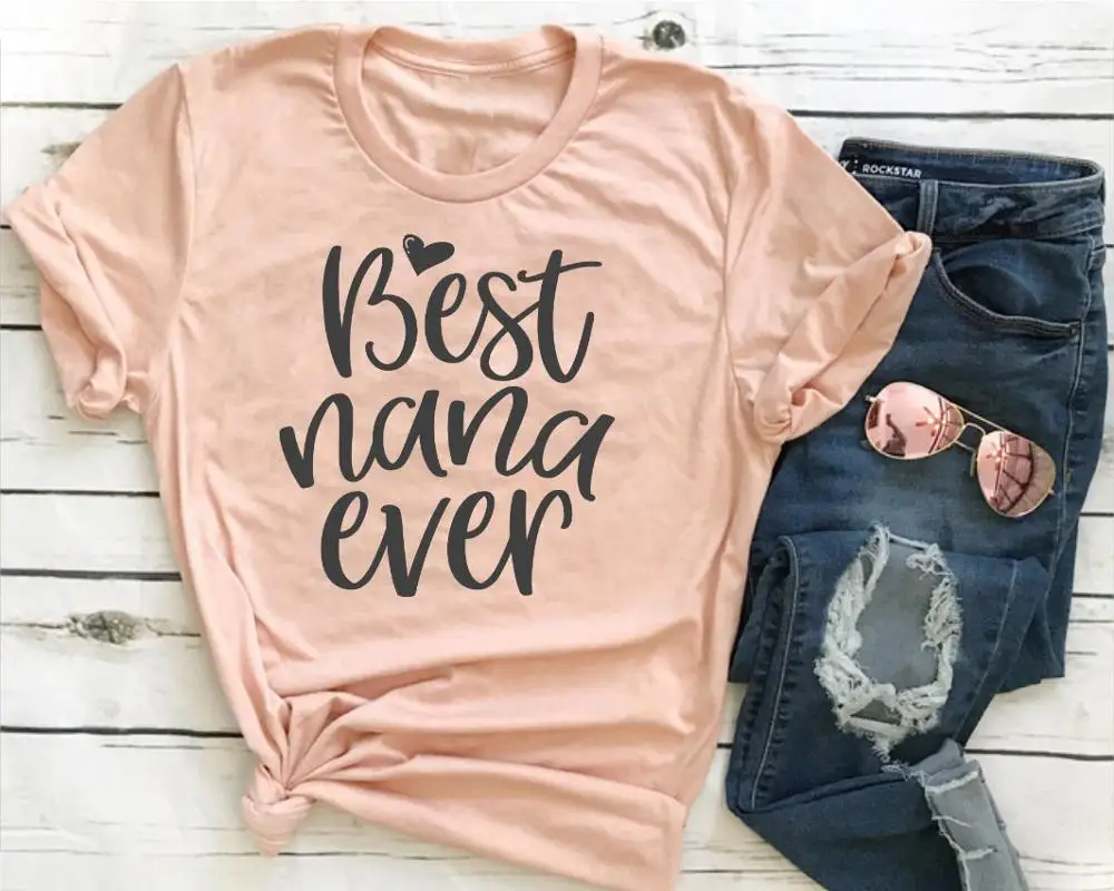 Best Nana когда-либо футболка подарок бабушка Рождество объявление беременности и