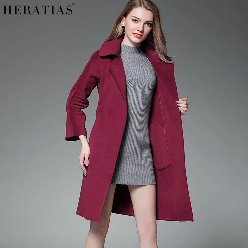 Blends Woolens Overcoat Female Coat Autumn Winter Coats