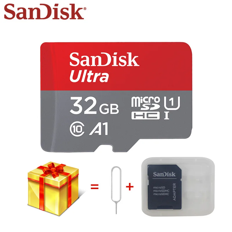 Реальная емкость Sandisk Карта Micro Sd Class10 16 ГБ 32 ГБ 64 ГБ 128 ГБ 80 МБ/с. TF карта карты памяти флэш-памяти stick