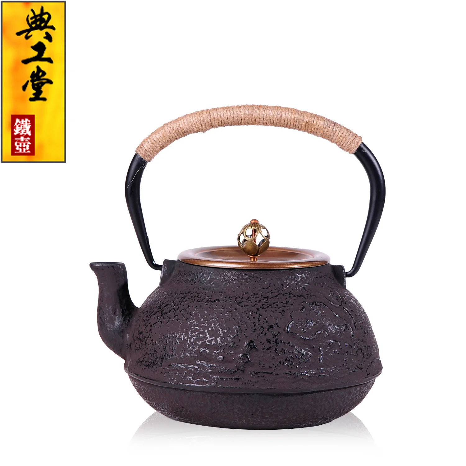 

hot 2016 Cast Iron Tea Pot No Coating Japanese Kung Fu Tea Set Handmade Japan Lotus Pot With Filter 1100ml Hot Sale