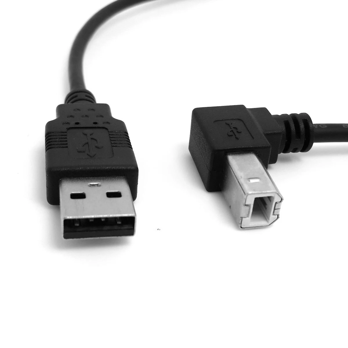 

Down Angled 90 Degree USB 2.0 A Male to B Male Printer Scanner HDD Cable 1.5m