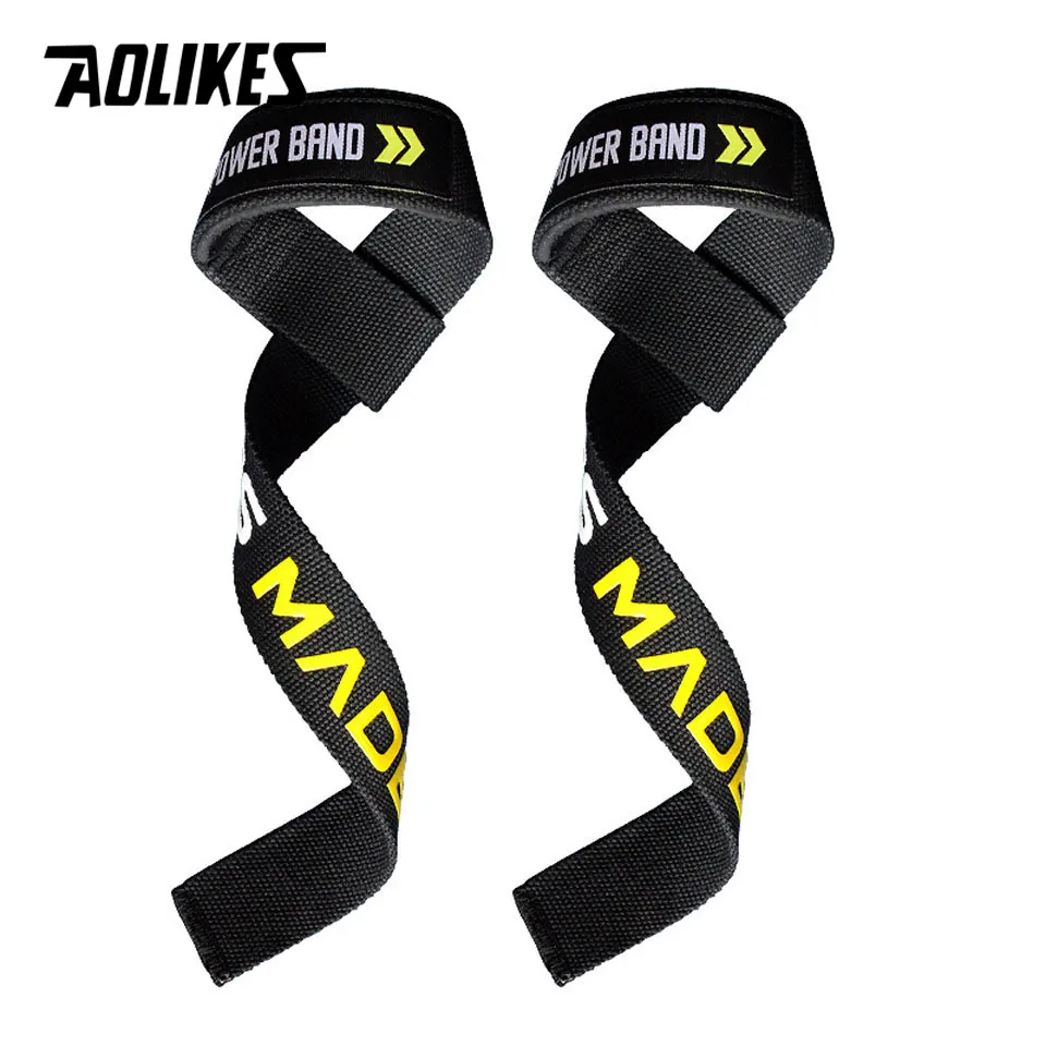 

AOLIKES 1 Pair Weightlifting Wristband Sport Professional Training Hand Bands Wrist Support Straps Wraps Guards For Gym Fitness