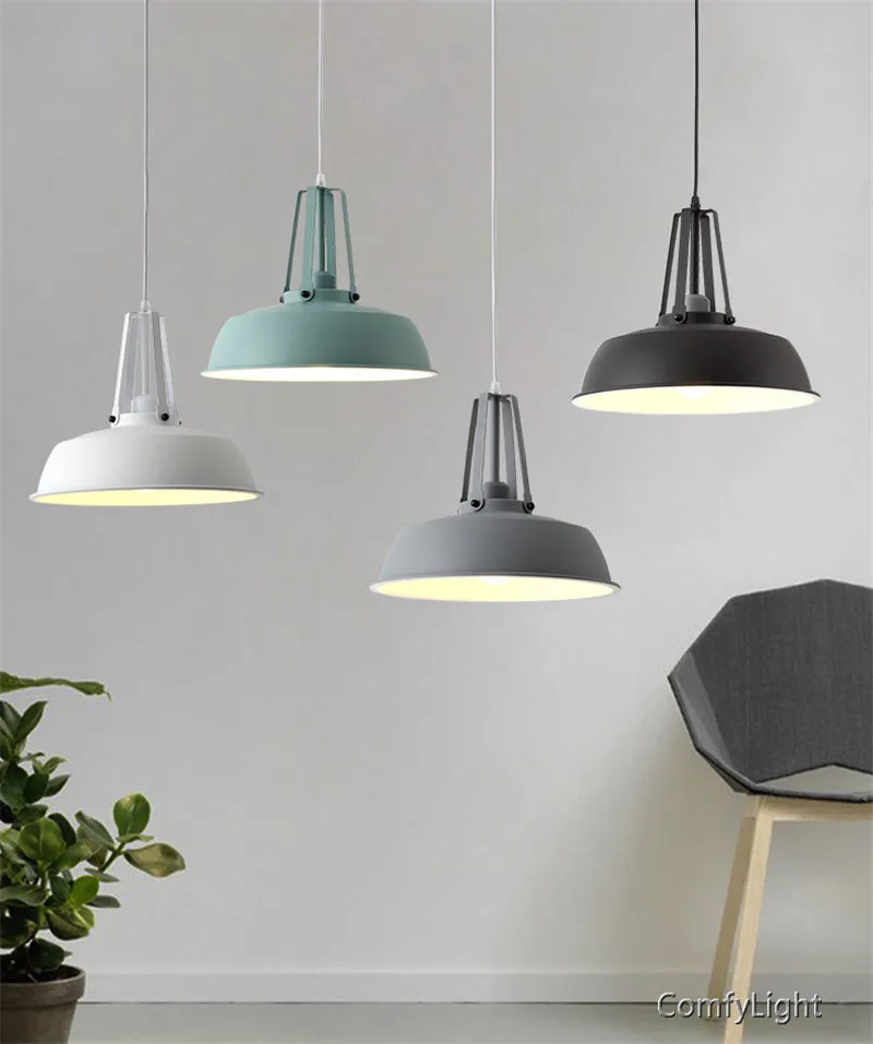 Скандинавский дизайн светодиодный подвесной светильник минимализм матовый металлический светильник для столовой светильник