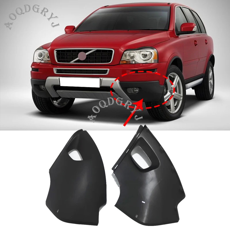 

Car Styling Fit For 2007-2013 Volvo XC90 Matte black Front Bumper Side Corner Frame Cover 2pcs