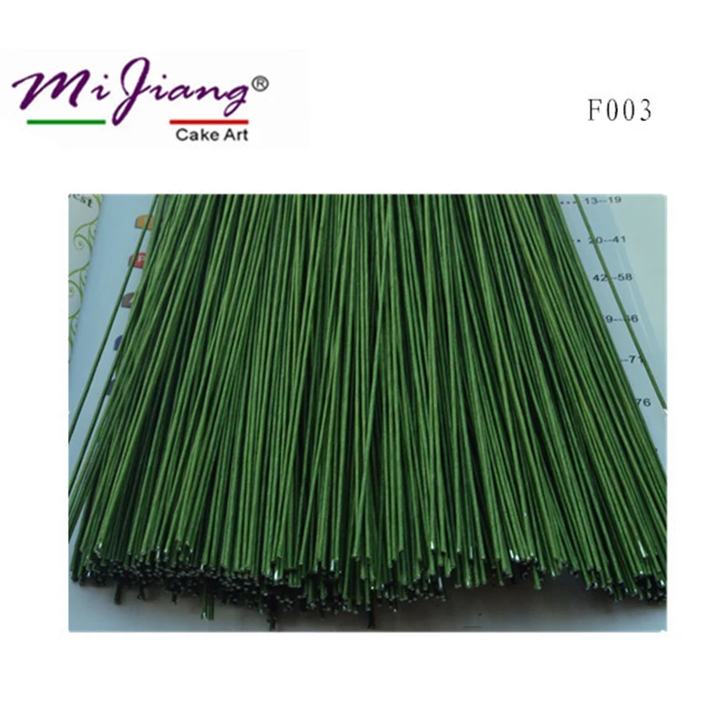 

10pcs/set 1.2mm Fondant Sugar Flower Diameter Wire Green Paper Surface Simulation Modeling tool For Cake Decorating Mold F003
