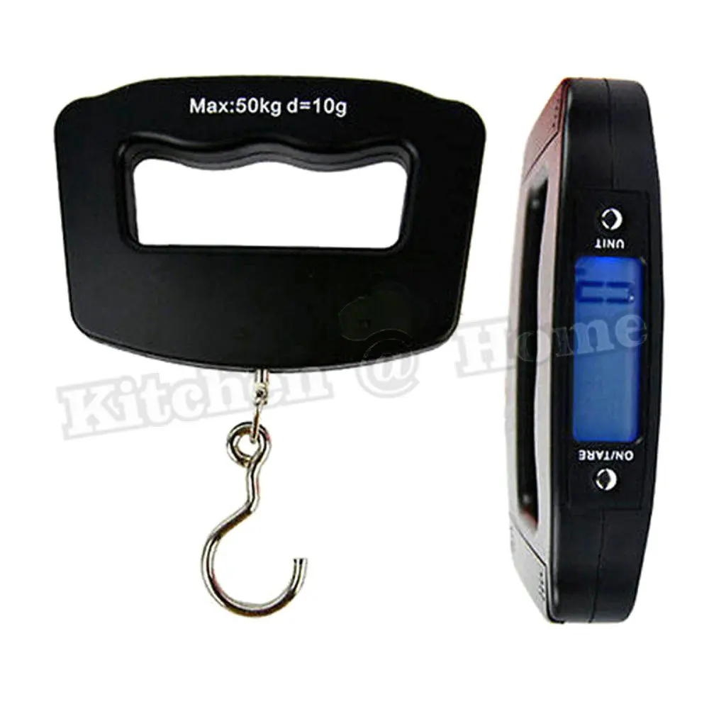 Mini Digital Hand Held 50Kg*10g Fish Hook Hanging Scale Electronic