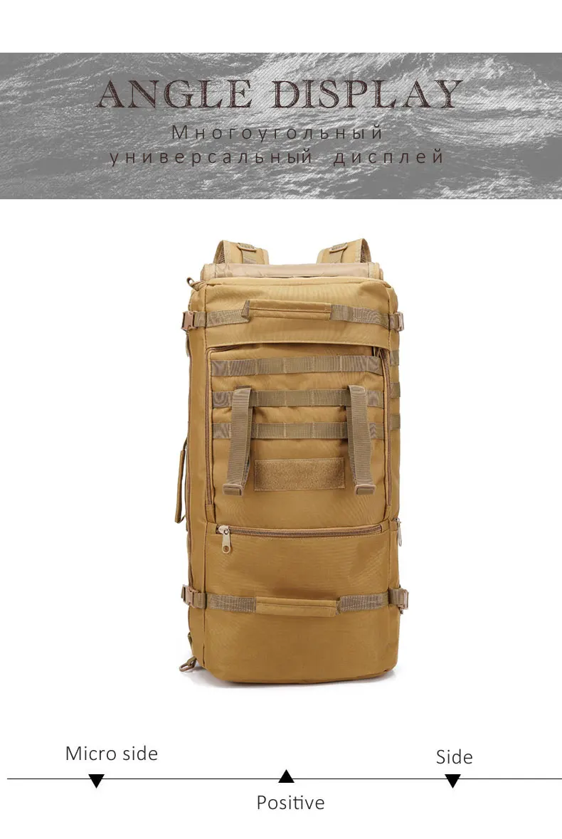 Bolsa de Caça Náilon à Prova Bolsa de Esportes ao ar Livre Militar Tático Acampamento Portátil Molle Mochila Oxford Dwaterproof Água 60l 19 náilon à prova dwaterproof água militar mochila saco de esportes