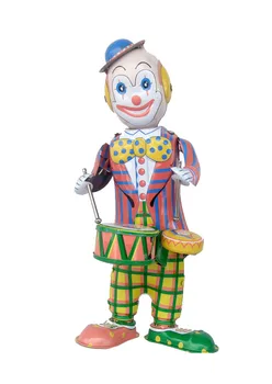 

Rare collection Nostalgia Tin Wind up toys Drum clown Toys