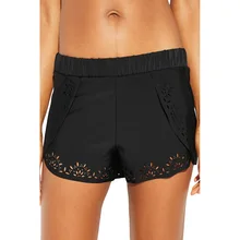 Лазерные Шорты для плавания женские Леггинсы для йоги кружевные плавки с эластичным поясом Удобные Пляжные Шорты