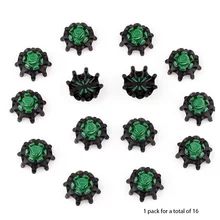 Прочный TPR 16 шт темно-зеленый Быстрый Твист Ключ Гольф полукеды Шипы Шпильки Замена ногтей оборудование