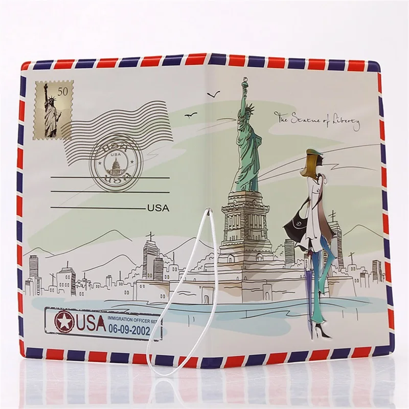 I love дорожная Обложка для паспорта ID, сумка для кредитных карт, 3D дизайн, искусственная кожа, визитница, держатель для паспорта 14*9,6 см