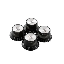 4 unids aluminio y acrílico Guitarras control perillas plata Top Hat CAMPANA PARA Gibson Les Paul SG Guitarras piezas perillas tomas Interruptores