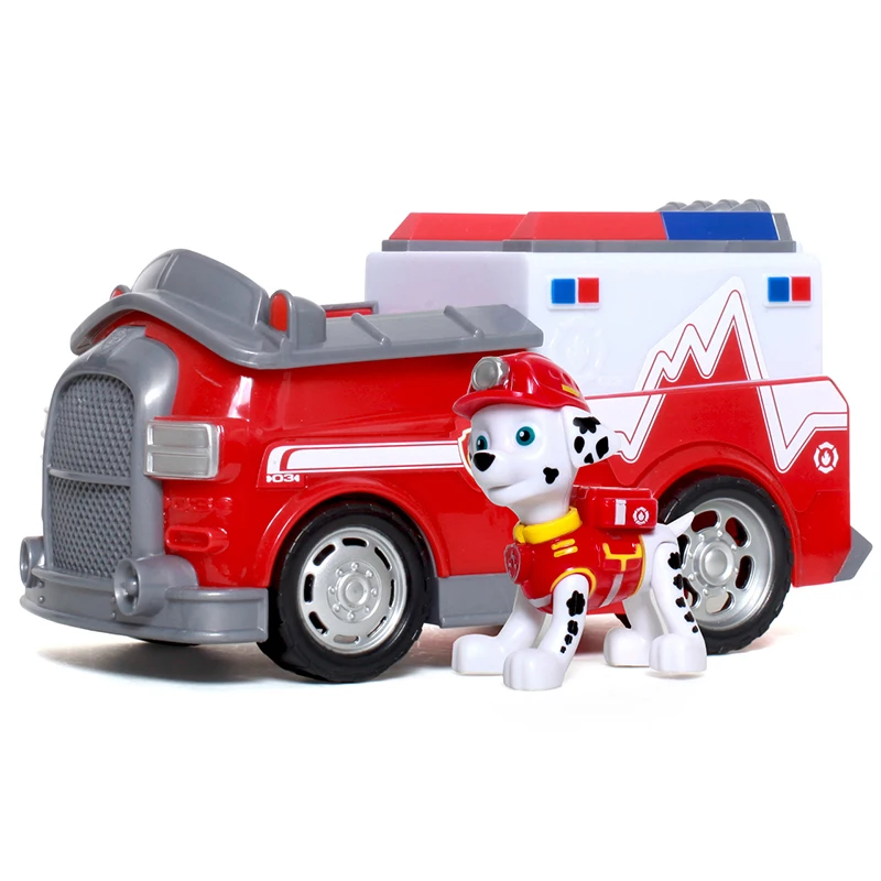 Paw Patrol dog Marshall's car Truck Vehicle Figure Action Figure Puppy Patrol Patrulla Canina kids Juguetes Brinquedos Gift