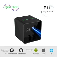 ByJoTeCH P1 Plus Wireless Mobile Projector Support Miracast DLNA Pocket Home Movie Projector Proyector Beamer Battery