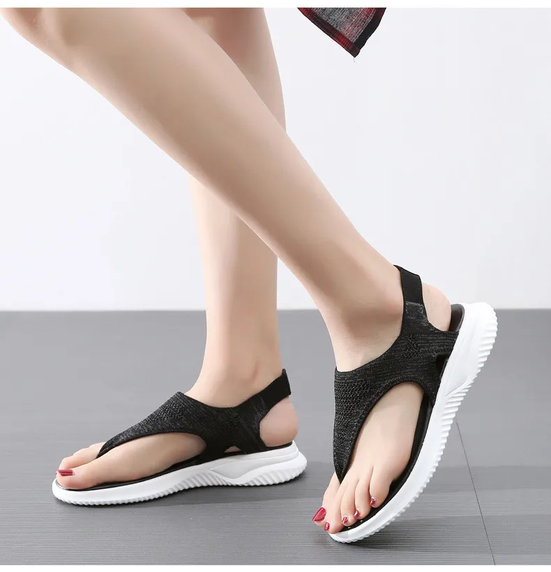 LL 9520-2019 Breathable Flyknit Women Sandals Summer Woman Shoes-7