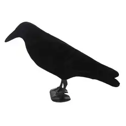 Поддельные птица охоты Творческий ловушка ворона манок реалистичным Охота Decoy двор черный