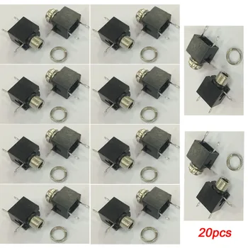 

20pcs 3.5mm Female Audio Connector 3 Pin DIP Headphone Jack Socket PJ-301M s472