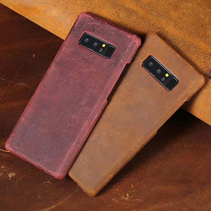 

Luxury Leather Phone Case For Samsung Note 8 S6 S7 edge S8 S9 Plus Case Retro Crazy Horse Skin For A3 A5 A7 A8 J5 J7 2017 Plus