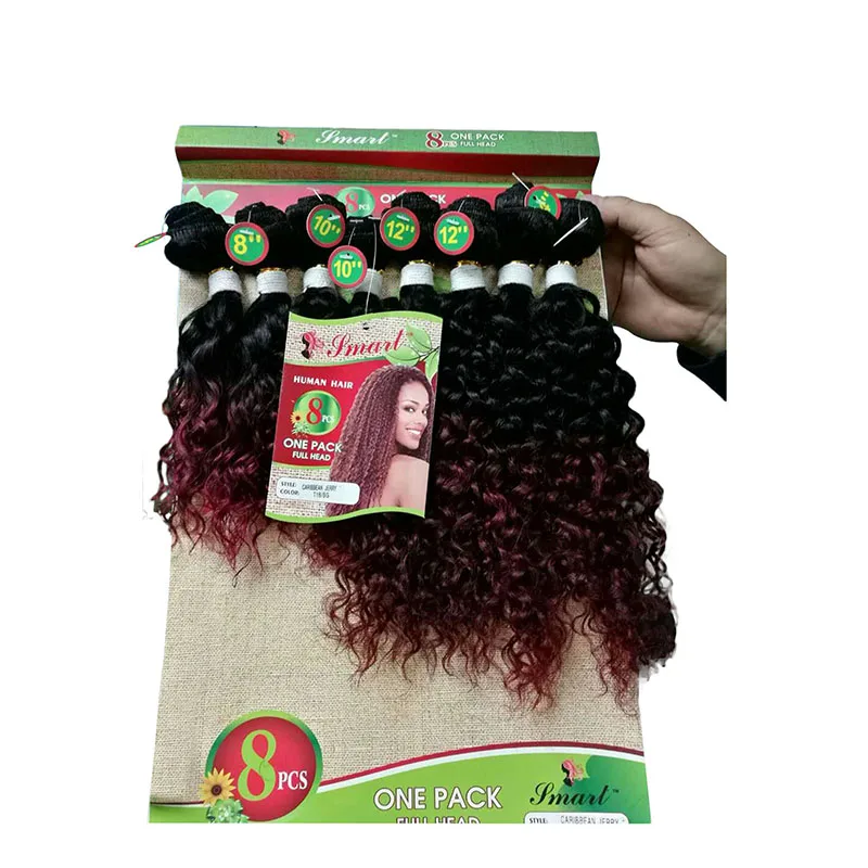 Класс 6A кудрявые вьющиеся волосы плетение 8 пучков один пакет для головы бразильские волосы Джерри Кудрявые бразильские Свободные Вьющиеся накладные волосы