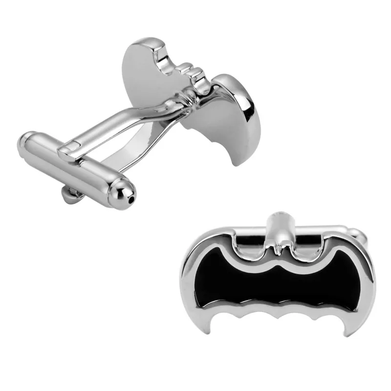 

Superhero Batman Deadpool With black Enamel Cufflinks For Mens Cuff Buttons High Quality Souvenir 3 pair Packing sale
