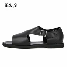 Черные и уличные повседневные сандалии-гладиаторы из натуральной кожи с открытым носком в винтажном стиле; коллекция года; роскошные европейские модные выразительные сандалии ручной работы