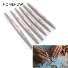 Homehow 1 шт./лот двусторонний рисунок с мягким наконечником острее для придания формы мастике резные жароустойчивая форма кухонные принадлежности для выпечки торта ручка-резак