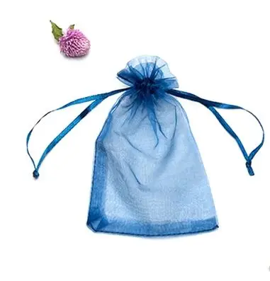100 шт Подарочный мешок для ювелирных изделий, прозрачные вечерние мешки из органзы, свадебные мешки, подарок, драгоценность, конфеты, спасибо, 7x9 9x12 - Цвет: montana