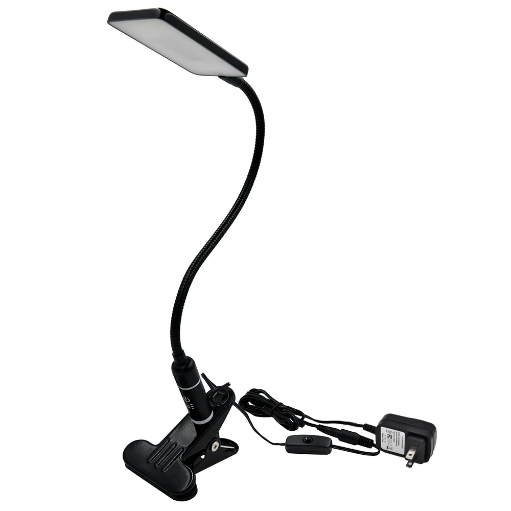 

Touch Control Dimmable Clip On LED Table Lamp Metal Gold LED Desk Lamp Swing Arm LED Reading Light Eye Care with US Plug
