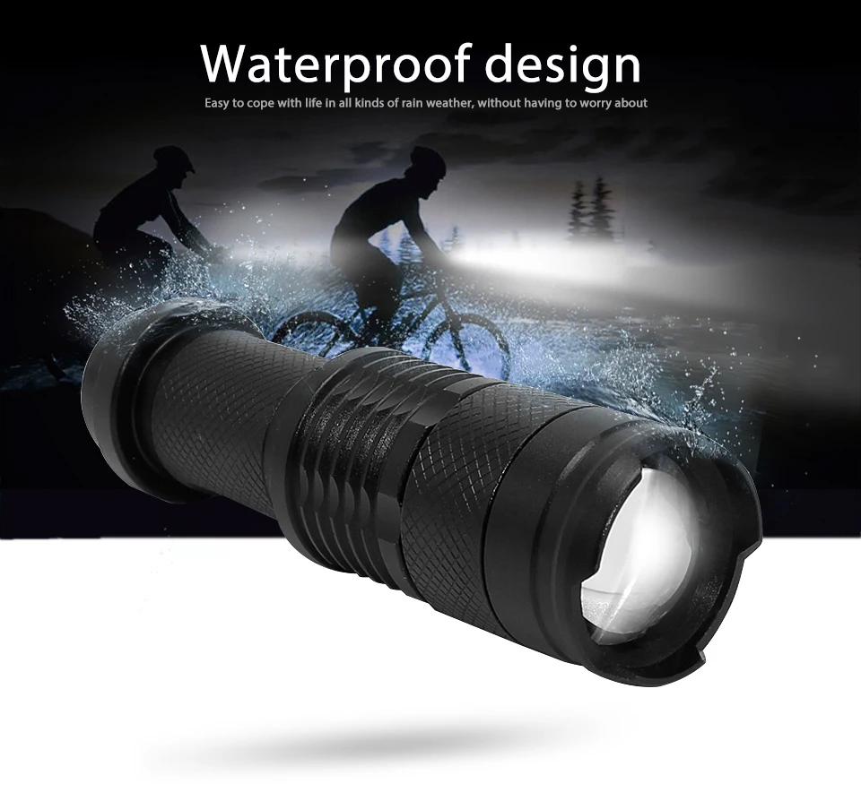 Discount Bicycle Light 7 Watt 2000 Lumens 3 Mode Bike Q5 LED cycling Front Light Bike lights Lamp Torch Waterproof ZOOM flashlight BL0502 2