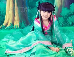 Datanggongzhu 2014 Новое поступление Детский костюм для девочек Hanfu этап Костюмы фотографии костюм принцессы большое династии Тан