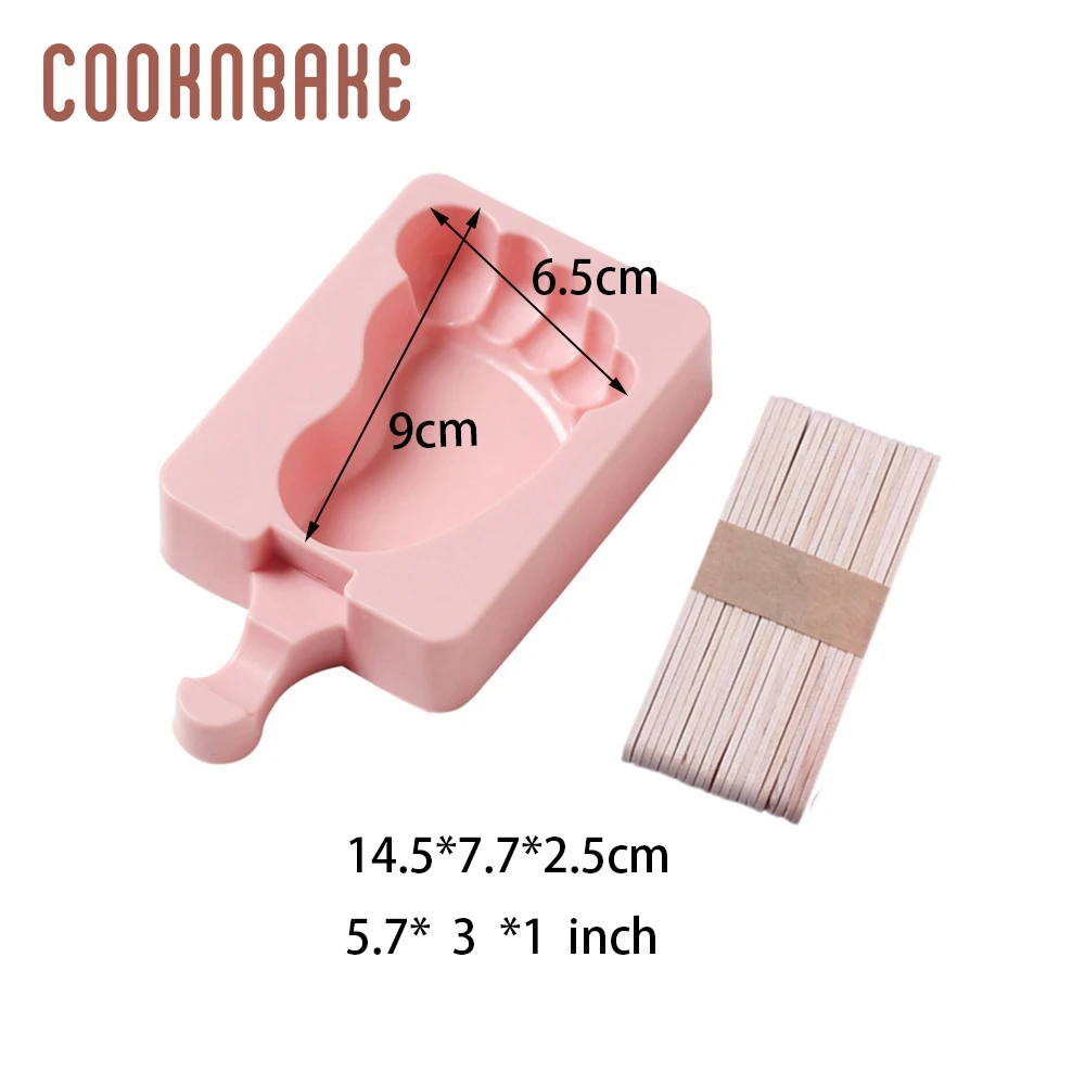 COOKNBAKE силиконовая форма для мороженого сердце силиконовый кубик для Льда Морозильник инструмент для мороженого лапа форма для украшения тортов с палкой - Цвет: CDY-237